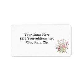 Etiqueta Spring Floral Address Label