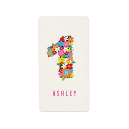 Etiqueta Spring Flowers One Girl 1st Birthday Party