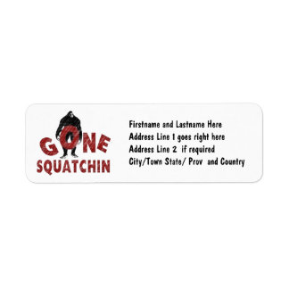 Etiqueta Squatchin de Gone - Squatcher estilo Crayon