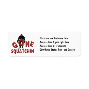 Etiqueta Squatchin ido - estilo Squatcher del creyón