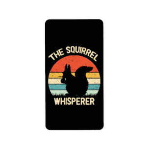 Etiqueta Squirrel Whisperer ardillas Amantes Regalo