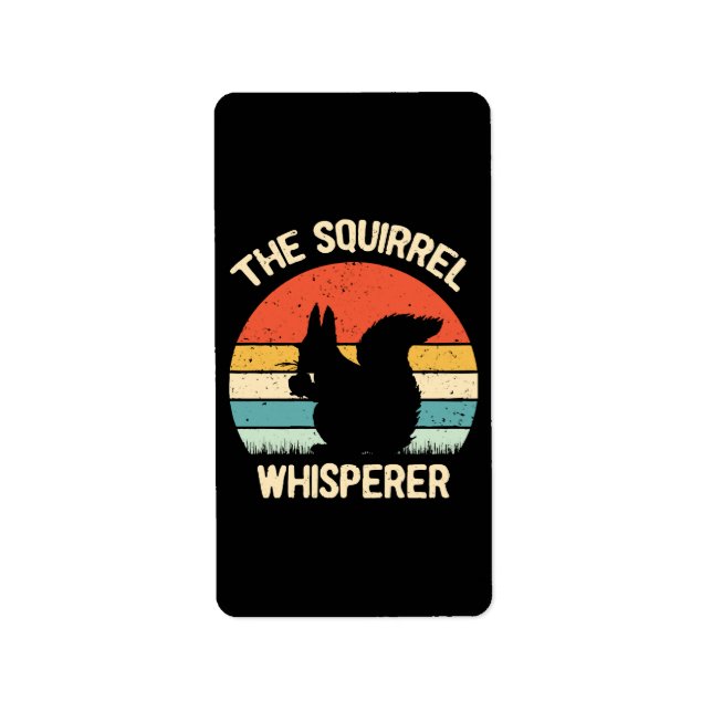 Etiqueta Squirrel Whisperer ardillas Amantes Regalo (Frente)