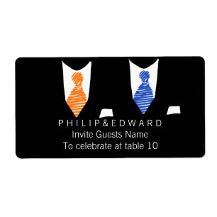 Etiqueta Sr. y Sr. Gay Boda Personalizado