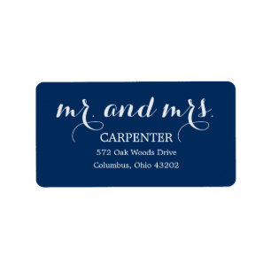 Etiqueta Sr. y Sra. Address Labels