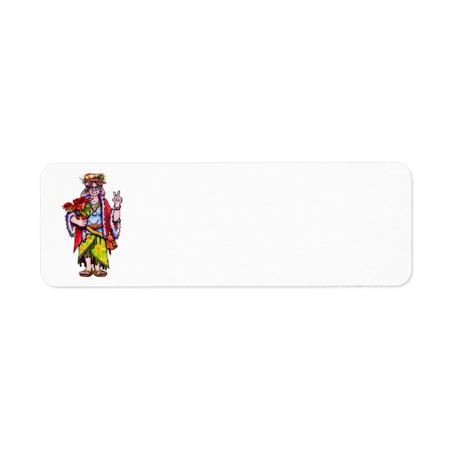 Etiqueta Sra. Hippie Santa (Frente)
