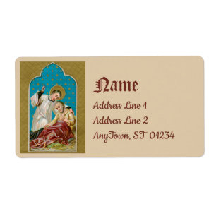 Etiqueta St. Aloysius & Plague Victim (M 006)