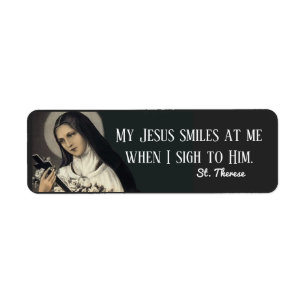 Etiqueta St. católico Teresa del niño Jesús Lisieux