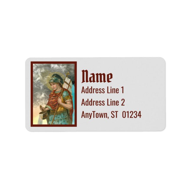 Etiqueta St. Florian con cubo (humo; M 019) (Frente)