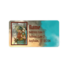 Etiqueta St. Florian con cubo (humo; M 019)