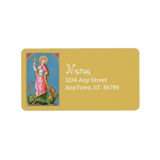 Etiqueta St. Margaret de Antioch (SAU 038) (Frente)