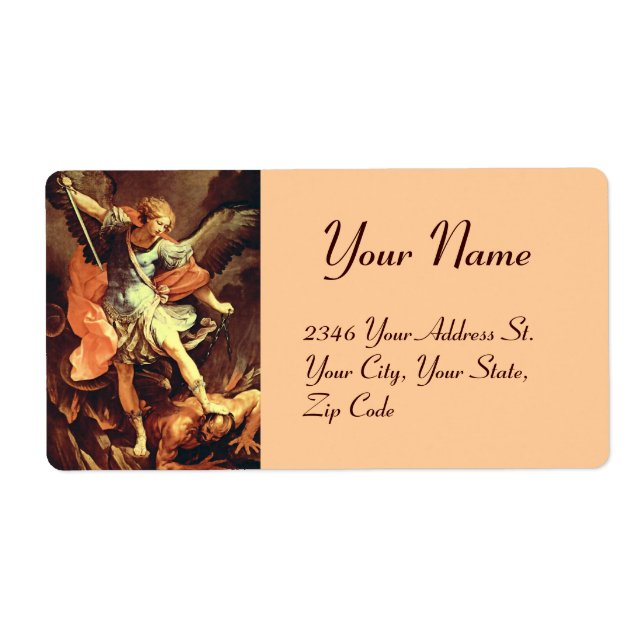 Etiqueta St. Michael el Archangel (Frente)