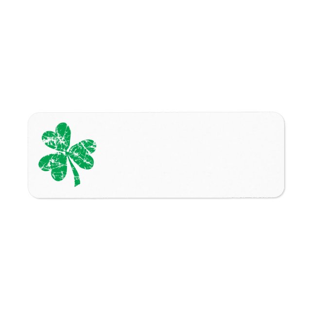 Etiqueta St. Patrick's Day Green Shamrock (Frente)