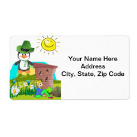 St. Patrick's Day Labels Penguin
