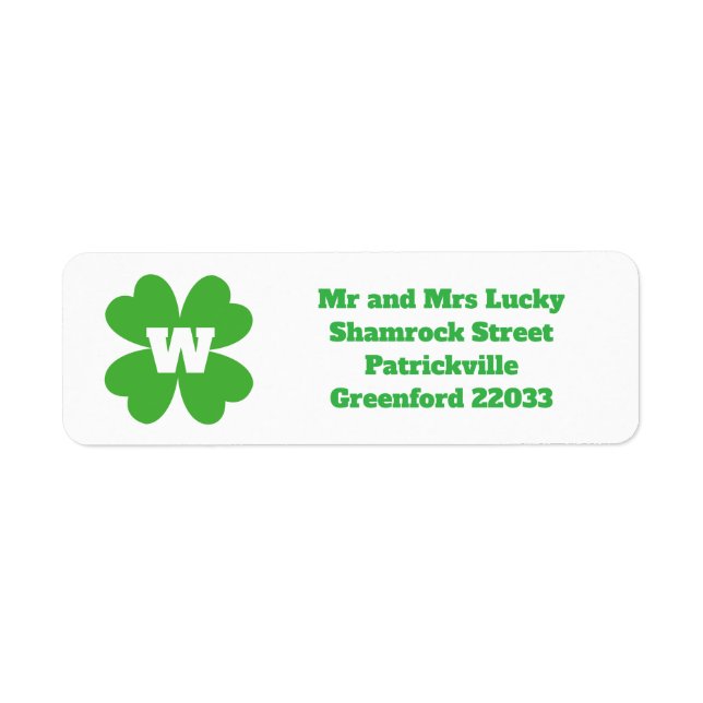 Etiqueta St Patrick's Day Themed Address Label (Frente)