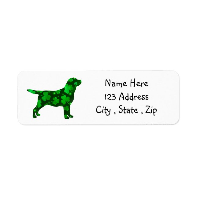Etiqueta St.Patrick's Labrador - Black Lab (Frente)