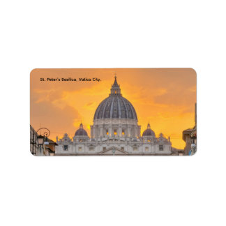Etiqueta St. Peter's Basilica at Sunset, Vatican City