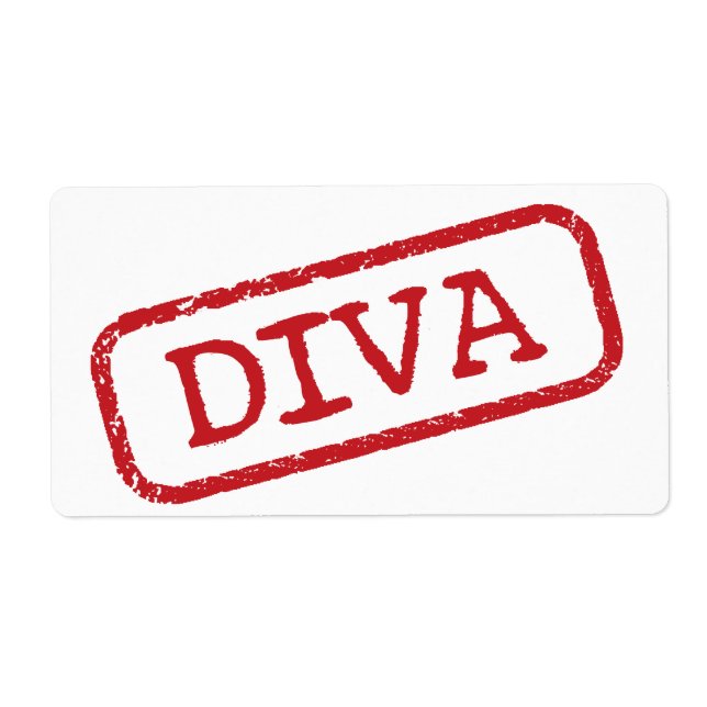 Etiqueta Stamp It "DIVA" (Frente)
