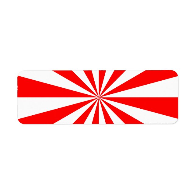 Etiqueta Starburst rojo y blanco (Frente)