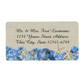 Etiqueta Starfish and Hydrangeas