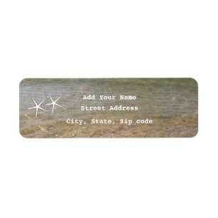 Etiqueta Starfish Beach Ocean Nautical Custom Bodas
