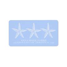 Starfish blanco y azul costero personalizado