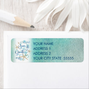 Etiqueta Starfish tropical "SEAson's Greetings"