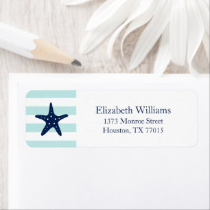 Etiqueta Starfish White Blue Mint Strips