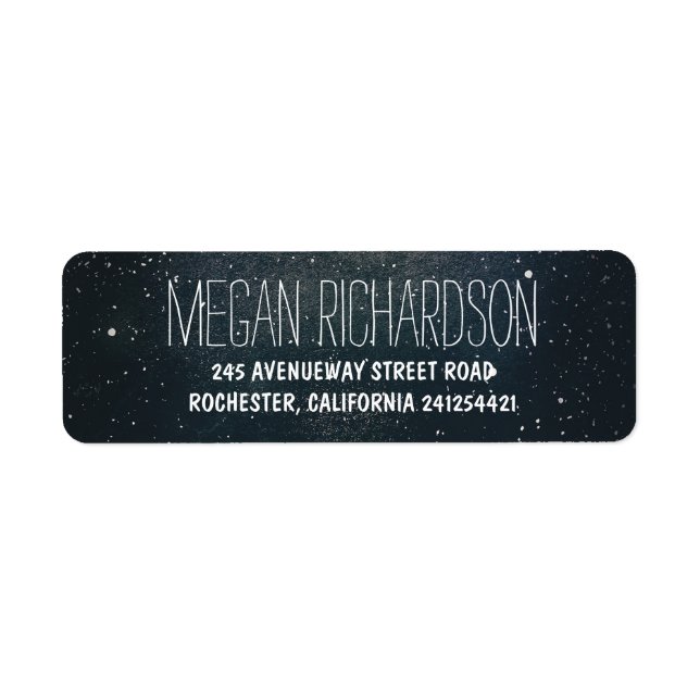 Etiqueta Starry night boda (Frente)