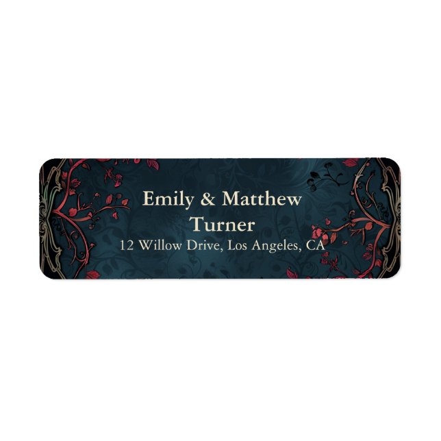 Etiqueta Starry Night Romance Boda (Frente)