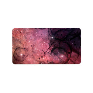 Etiqueta Starry Stars Space Galaxy Pattern - Espacio exteri