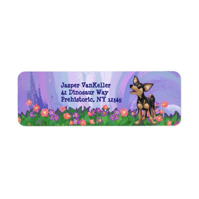Etiqueta Stationery Chihuahua (Frente)