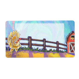 Etiqueta Stationery de pollo