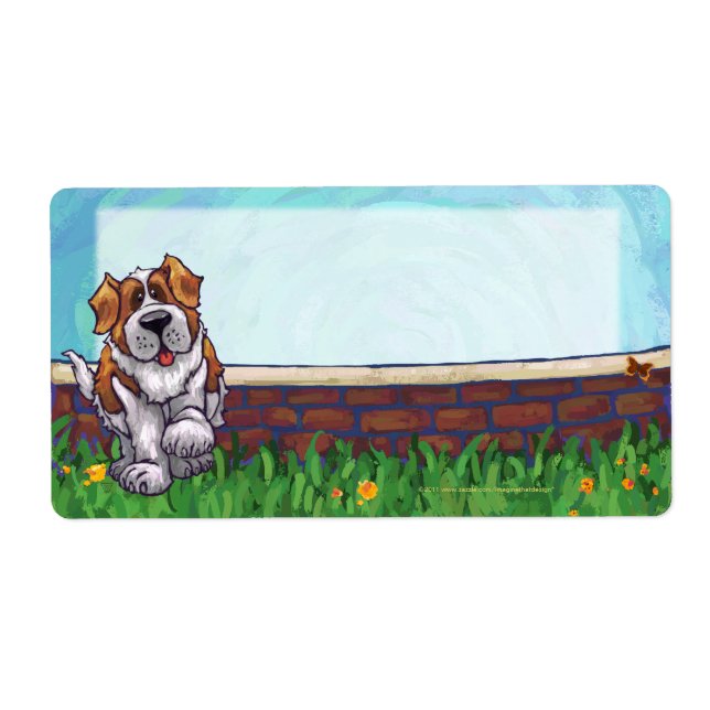 Etiqueta Stationery de St. Bernard (Frente)