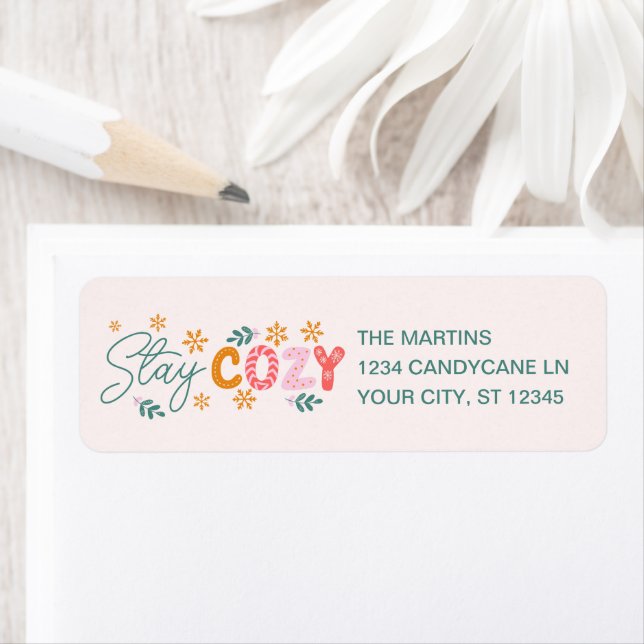 Etiqueta Stay Cosy Navidades Holiday (In situ)