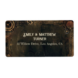 Etiqueta Steampunk Noir Affair Boda