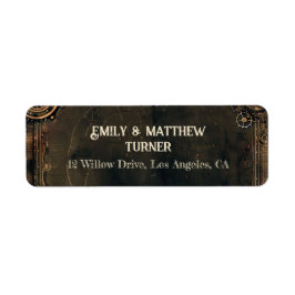 Etiqueta Steampunk Noir Affair Boda