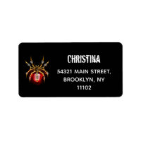 Steampunk spider on black