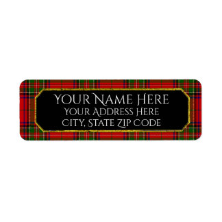 Etiqueta Stewart Plaid Personalize