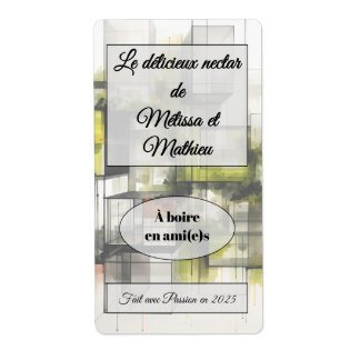 Etiqueta Sticker a bouteille de vin