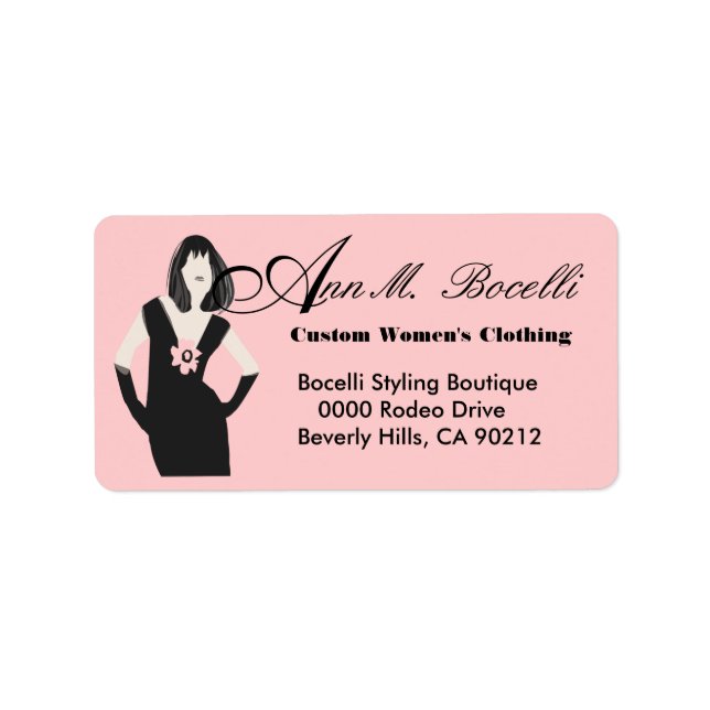 Etiqueta Sticking Pose Trendy Fashion Women's Black Vress (Frente)