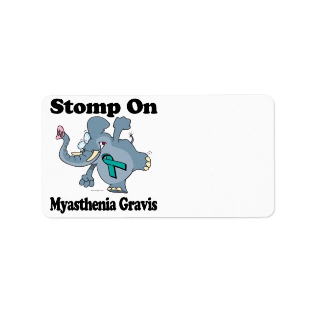 Etiqueta Stomp De Elefantes Sobre Miastenia Gravis (Frente)