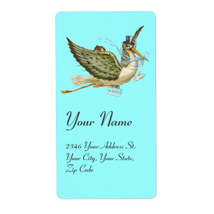 Etiqueta STORK BOY BABY SHOWER , Blue White