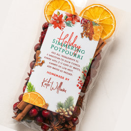 Etiqueta Stovetop Holiday Simmering Potpourri 