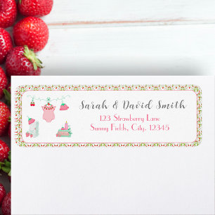 Etiqueta Strawberry Baby Set Gracias Baby Shower