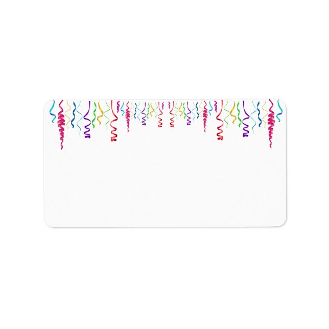 Etiqueta Streamers multicolor (Frente)