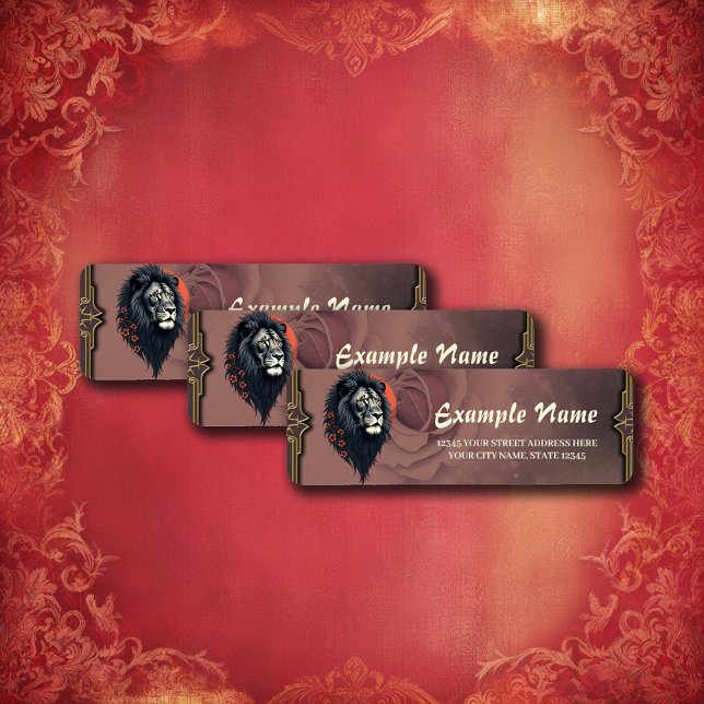 Etiqueta Strength and delicacy united, a black lion (Subido por el creador)