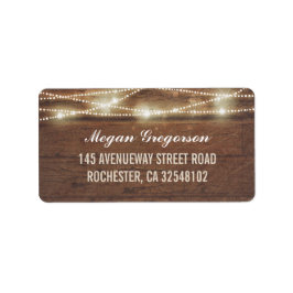 Etiqueta String Lights Barn Wood Rustic