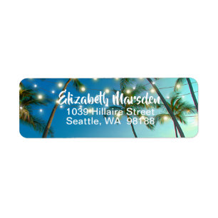 Etiqueta String Lights Tropical Beach