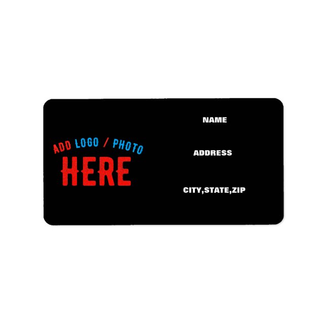 ETIQUETA STYLISH MODERN CUSTOMIZABLE BLACK VERIFIED BRANDED (Frente)