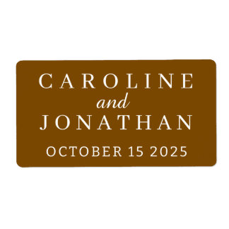 ETIQUETA STYLISH MODERN ELEGANT CUSTOMIZED NAME WEDDING 